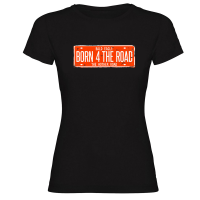 Camiseta BORN 4 THE ROAD negra mujer by TZOR. Talla s y xl